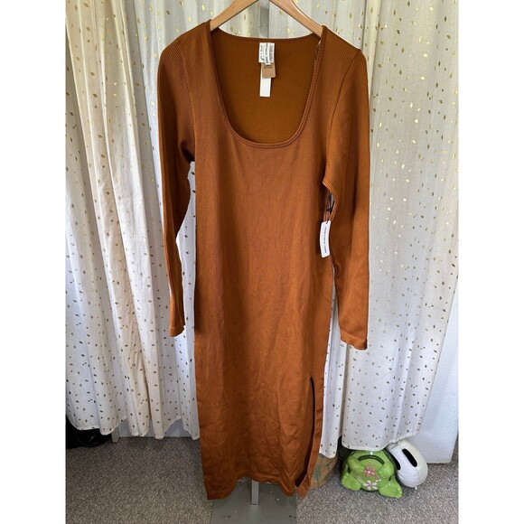 NWT Victoria's Secret PINK x Chloe Halle Stretch Ribbed Bodycon Midi Dress XXL - Picture 2 of 8